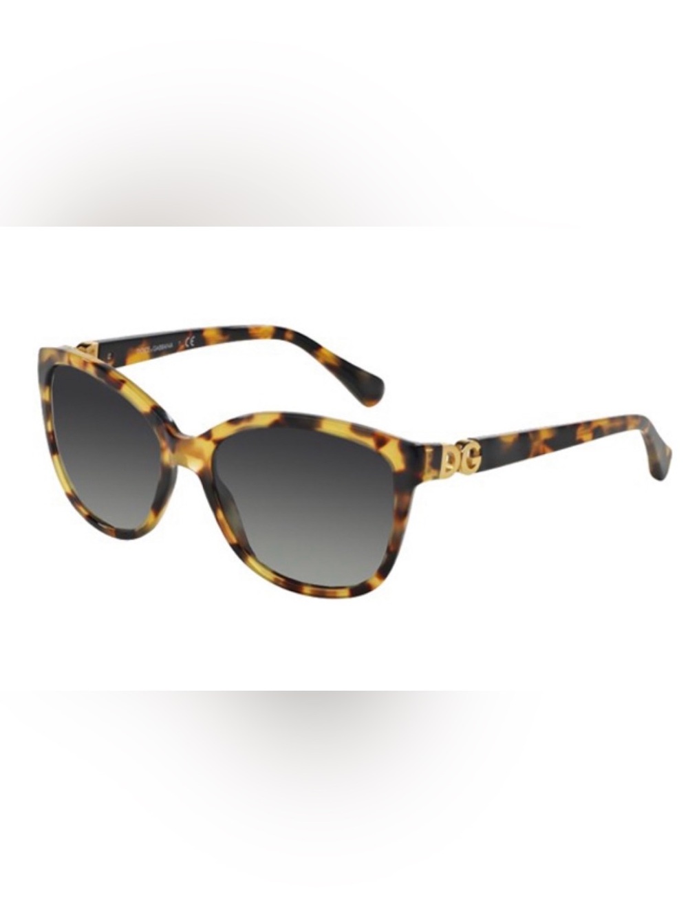 Dolce & Gabbana Tortoiseshell Sunglasses with Gold DG Accents